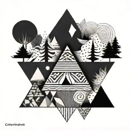 family triangles symbolizing tattoo design idea