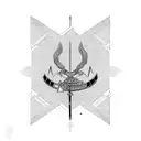 katana with kanji tattoo design idea