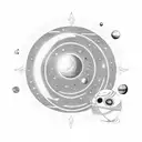 solar system  tattoo design idea