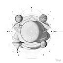 solar system  tattoo design idea