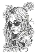 Billie EILISH logo incorporated tattoo design idea