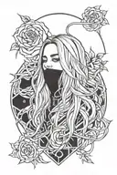 Billie EILISH logo incorporated tattoo design idea
