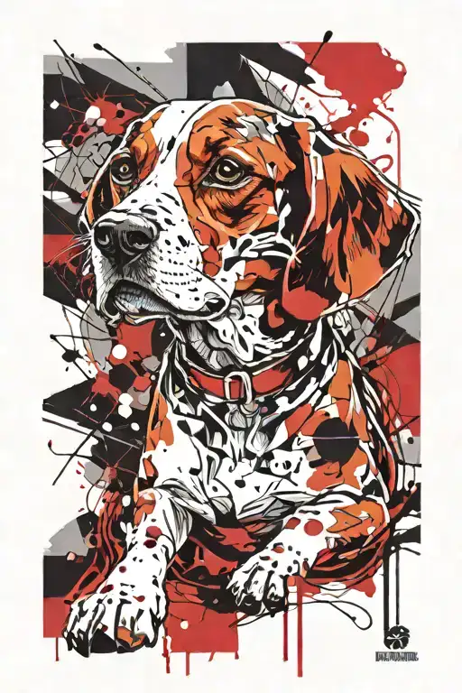 beagle tattoo design idea