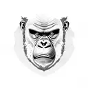Angry gorilla tattoo design idea