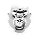 Angry gorilla tattoo design idea