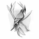 Bird of Paradise tattoo design idea