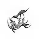 Bird of Paradise tattoo design idea