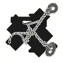 bicycle chain link tattoo design idea