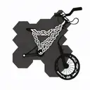 bicycle chain link tattoo design idea