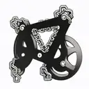 bicycle chain link tattoo design idea