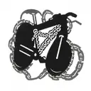 bicycle chain link tattoo design idea