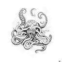kraken tattoo design idea