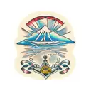 mount ararat tattoo design idea