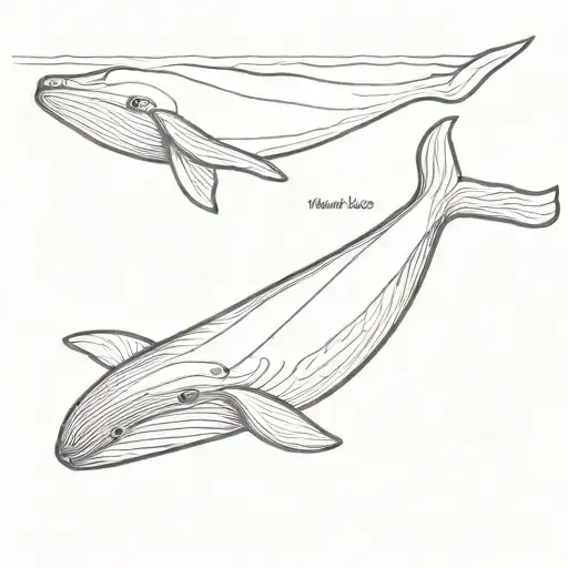 humpback whale tattoo design idea