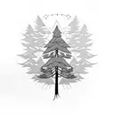 A dark forest tattoo design idea