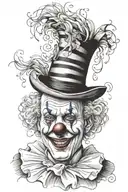clown face tattoo design idea