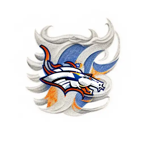 Denver broncos logo tattoo design idea