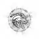 Polynesian broncos logo tattoo design idea