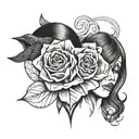 being unloved, love and sadness tattoo design idea