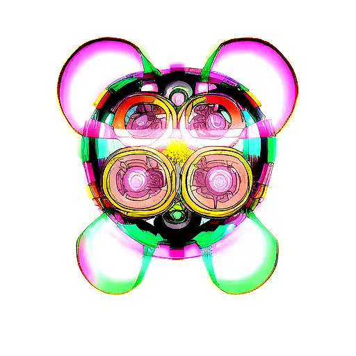 Turbo-charged 3D gear heart tattoo design idea