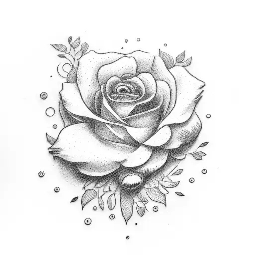Enredadera de flores y espinas pequeñas  tattoo design idea