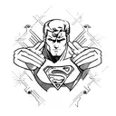 superman  arm tattoo design idea