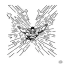 superman  arm tattoo design idea