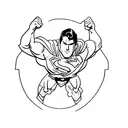 superman  arm tattoo design idea