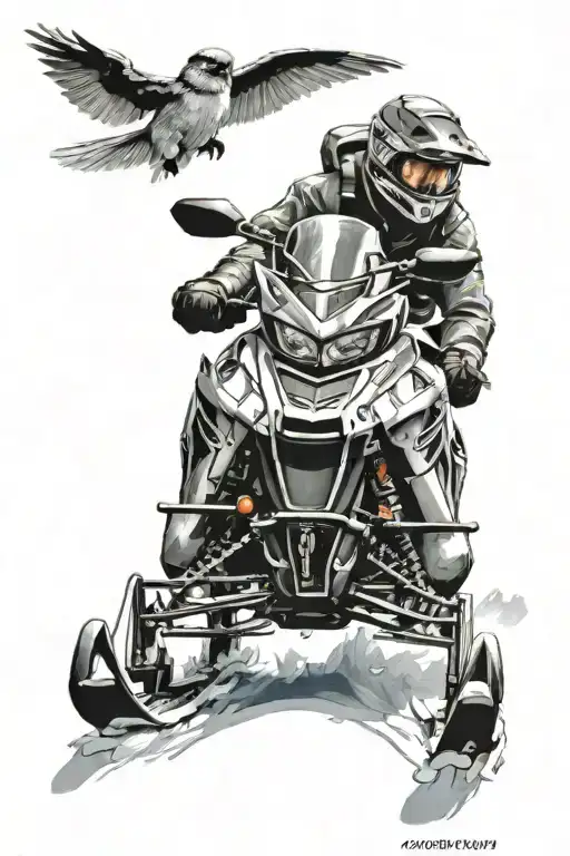 outdoors space snowmobiles, hockey player, fishing, whitetail tattoo design idea