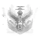 HH-60G with F-35, pararescue green feet  tattoo design idea