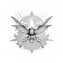 HH-60G with F-35, pararescue green feet  tattoo design idea
