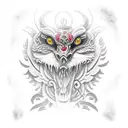 Quetzalcoatli Tezcatlipoca duality full sleeve mens  tattoo design idea
