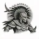 aztec warrior tattoo design idea