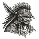 aztec warrior tattoo design idea