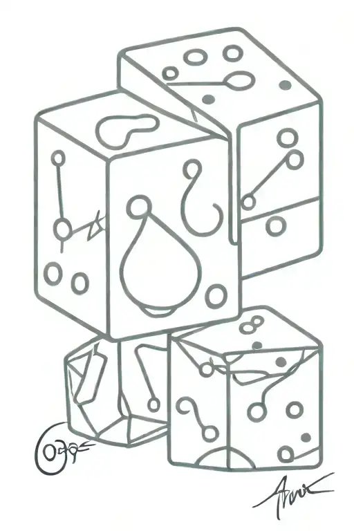 Organ Donor Dice  tattoo design idea