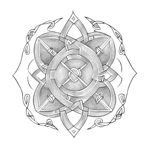 Celtic runes tattoo design idea