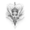 Moulin rouge tattoo with words “truth” “beauty” “freedom” “love” tattoo design idea