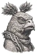 psyduck headache tattoo design idea