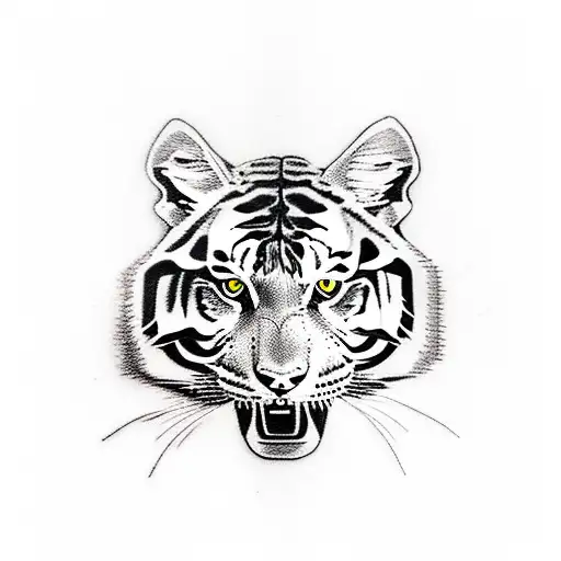 prowling tiger the whole animal not just the head tattoo design idea