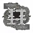 korean letters tattoo design idea