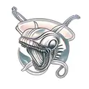 xenomorph alien rollercoaster  tattoo design idea