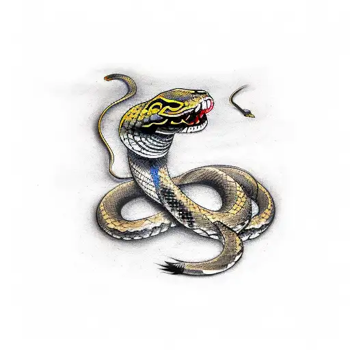Snake Viking  tattoo design idea