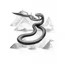 Snake Viking theme tattoo design idea