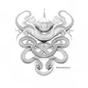 Snake Viking theme tattoo design idea