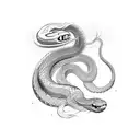 Snake Viking theme tattoo design idea