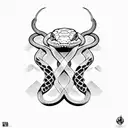 Snake Viking  tattoo design idea