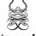Snake Viking  tattoo design idea