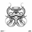 Snake Viking  tattoo design idea