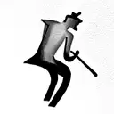 a pink man playing the drums tattoo design idea