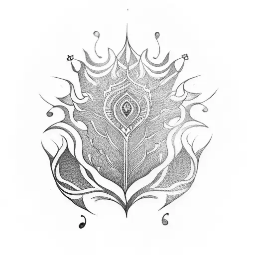 hand tattoo of henna tribal leafy  tattoo design idea